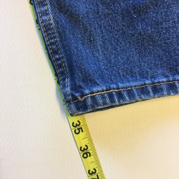 Levis 505 Jeans Mens Tagged Size 34x36 Measures 32x34.5 Straight Cut - Picture 12 of 14